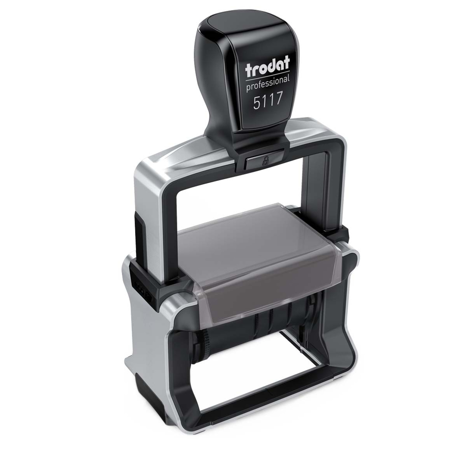 WEDO Stempel Datum m.Wortband, Trodat 5117 Prof. Edelstahl