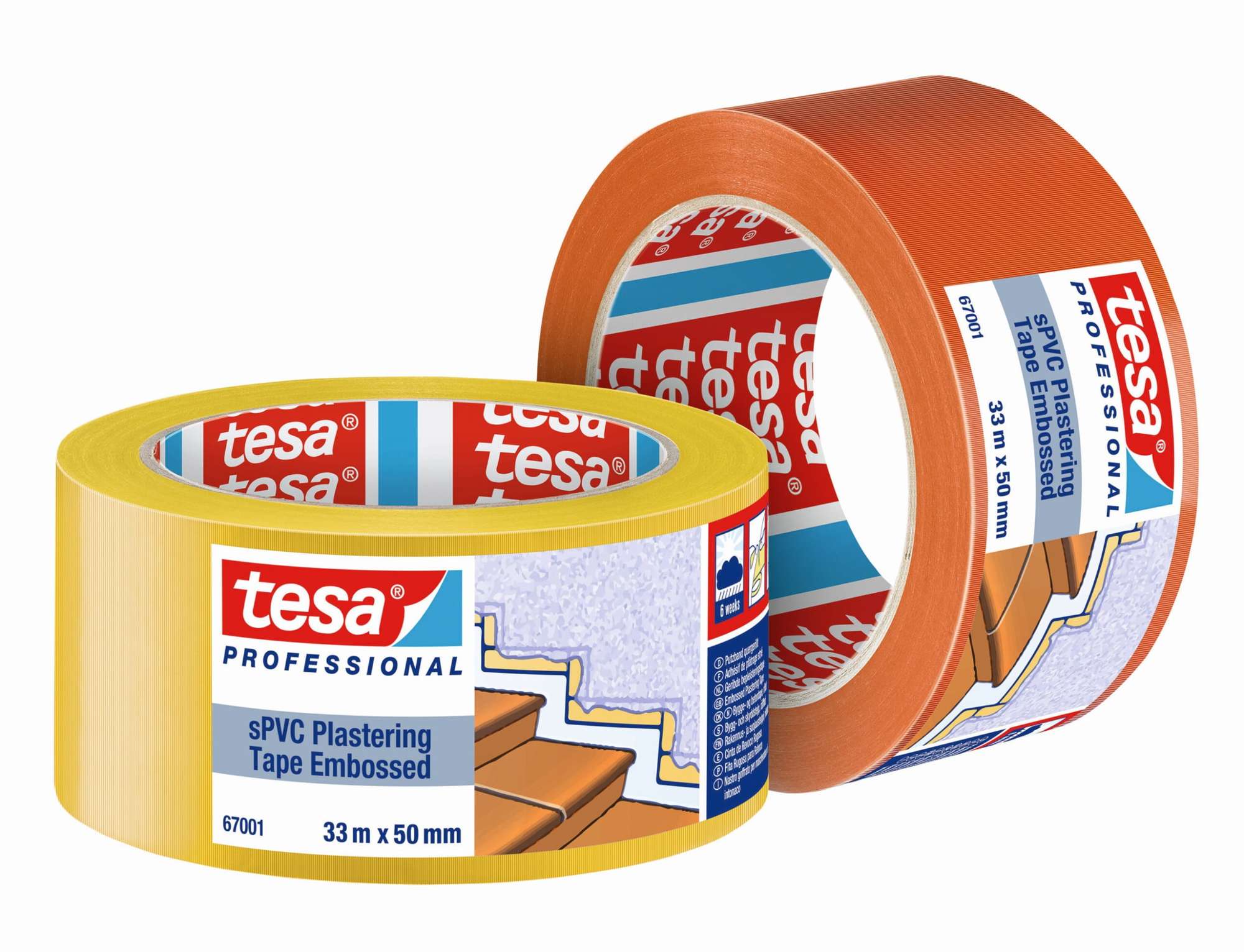 tesa 67001 Putzband quergerillt PVC