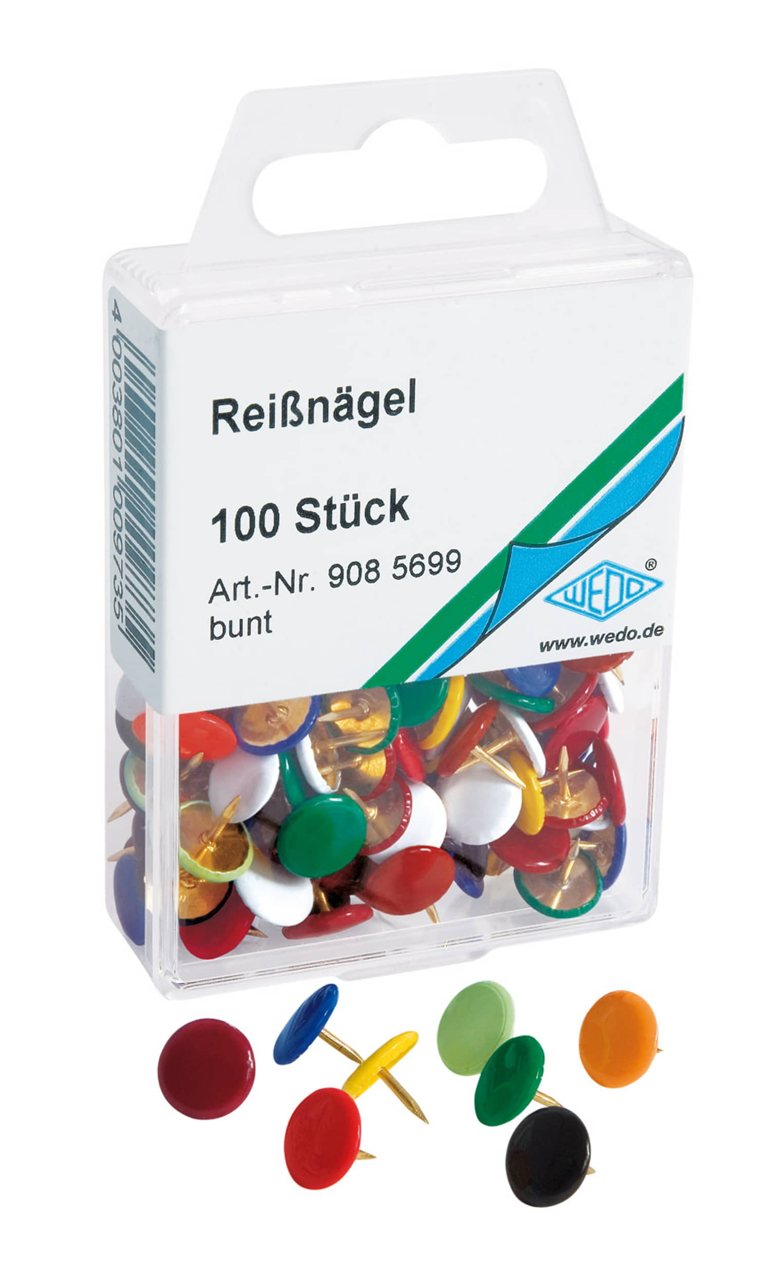 WEDO Reißnagel f.sort, 100 St. undurchdrückb.